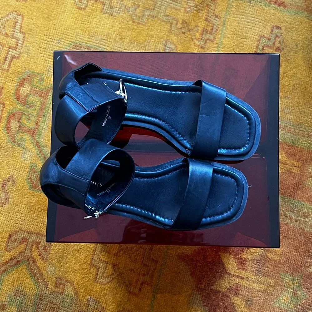Miista E8 leather platform sandals with cuff / strap 40 /10 - Picture 2 of 3
